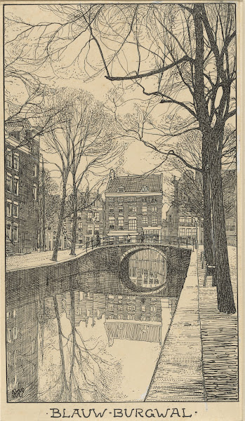 Blauw Burgwal te Amsterdam 20th century