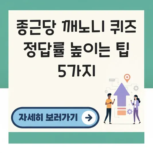 종근당 깨노니 퀴즈 정답률 높이는 팁