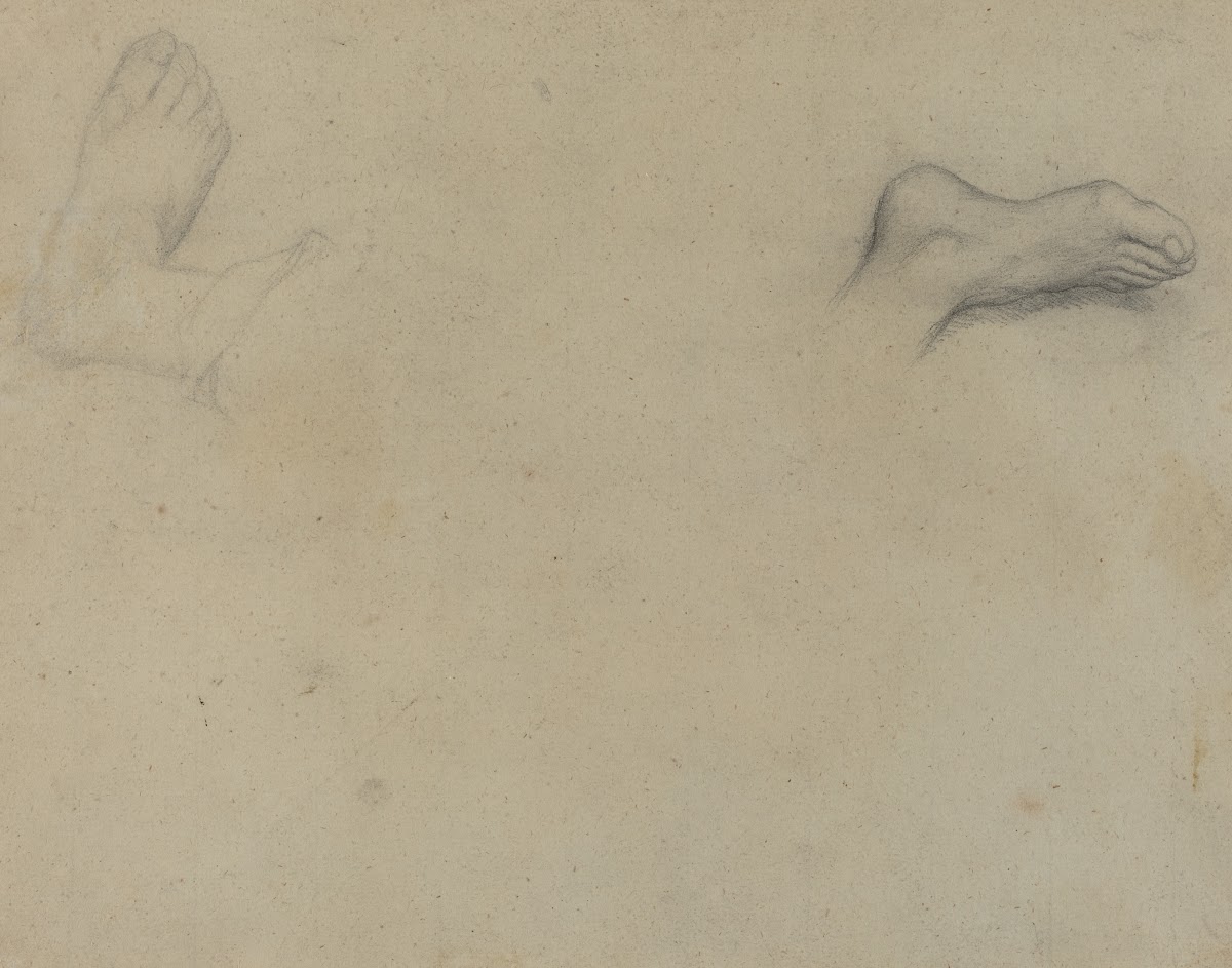Studies of Feet verso 1855