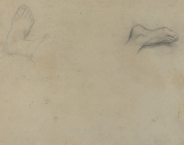 Studies of Feet verso 1855