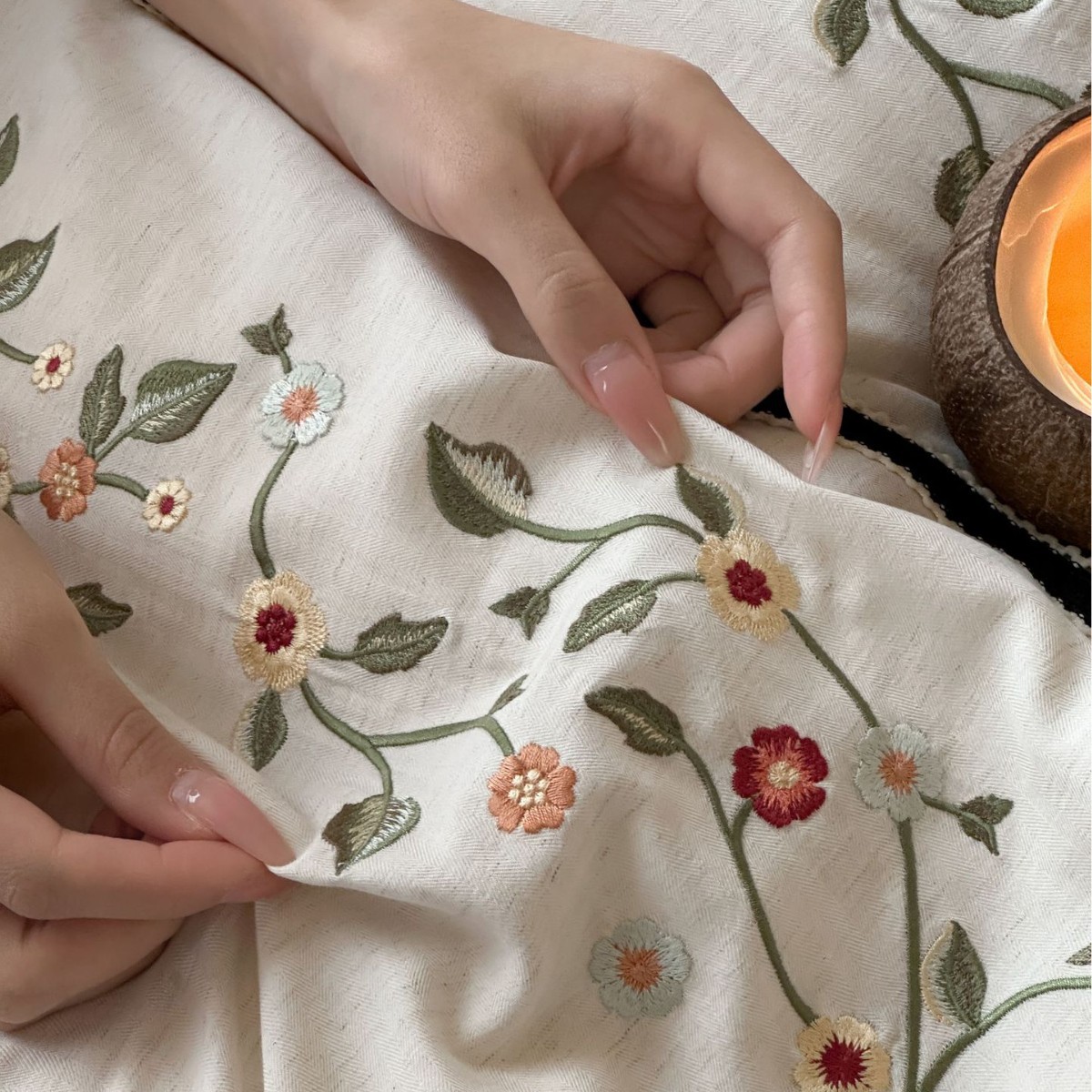 Linen-Cotton Bedding Set, 4-piece