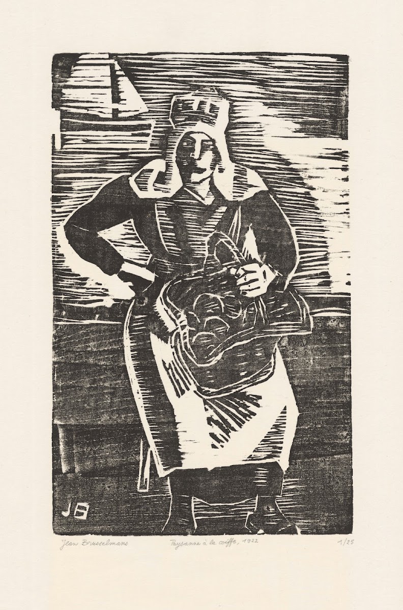 Peasant woman with headdress 1920