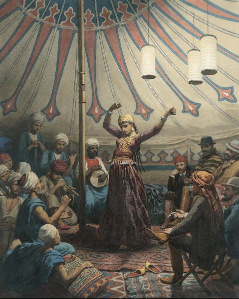 Egyptian Dancer In A Tent With Musicians And Spectators 1868