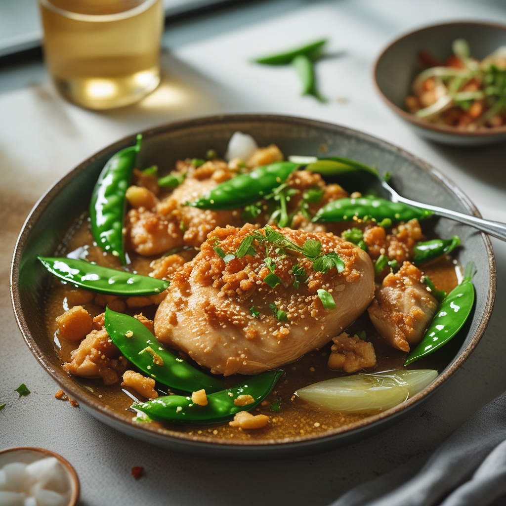 Easy Ginger-Soy Chicken with Snow Peas – Quick & Flavorful Weeknight Meal finished