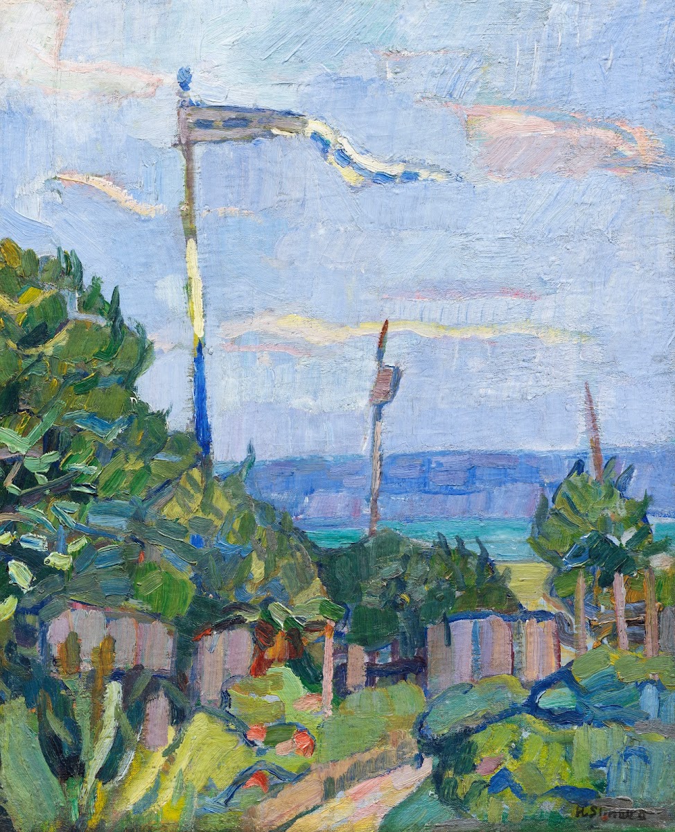 Garten mit Fahne 1911
