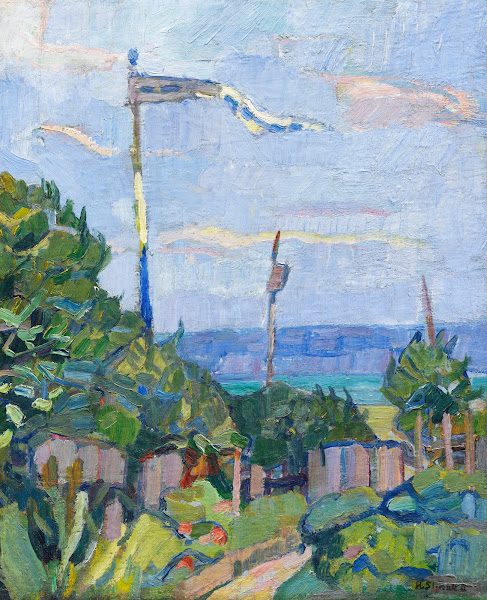 Garten mit Fahne 1911