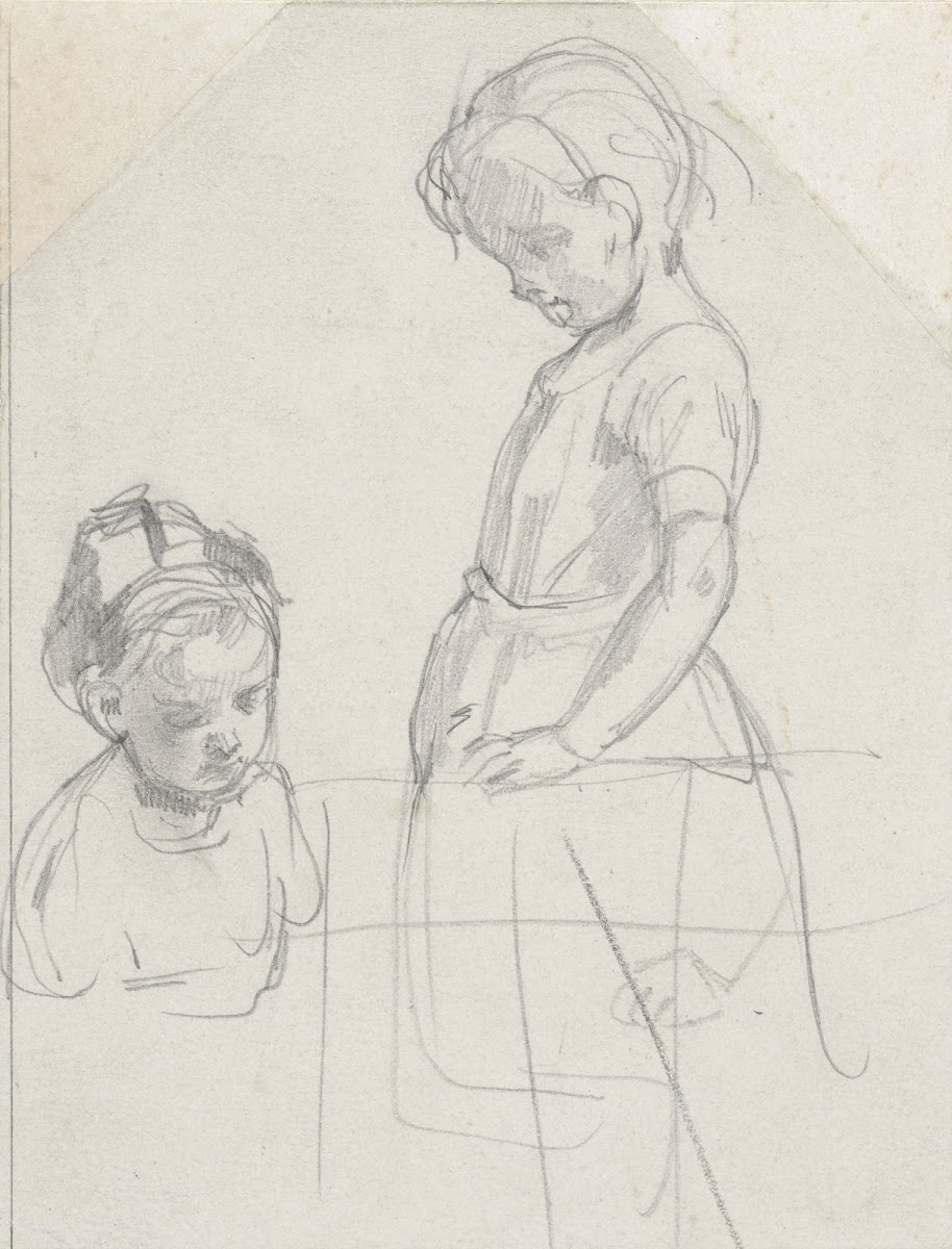 Studie van twee kinderen 1848   1927