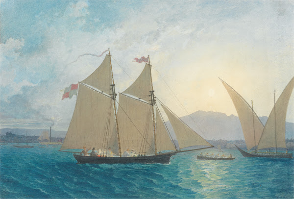 The Launch of La Sorciére on the Lake of Geneva