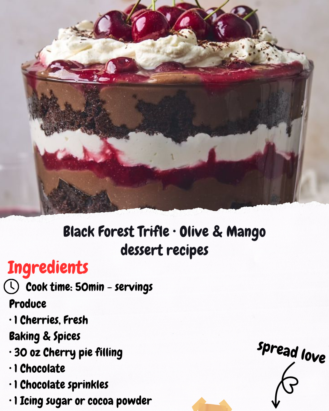 Black Forest Trifle • Olive & Mango dessert recipes