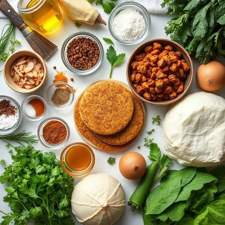 Ingredients for "Savoury Lentil Pancakes: A Hearty Vegan Breakfast Delight - Quick & Easy Homemade"