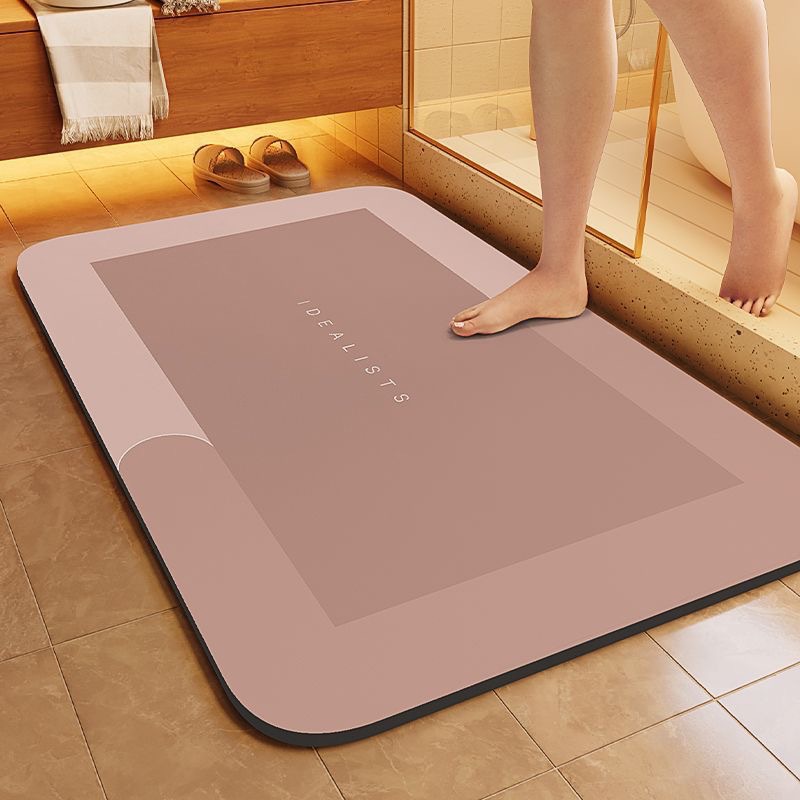 Bathroom mat, diatomaceous earth, absorbent, non-slip