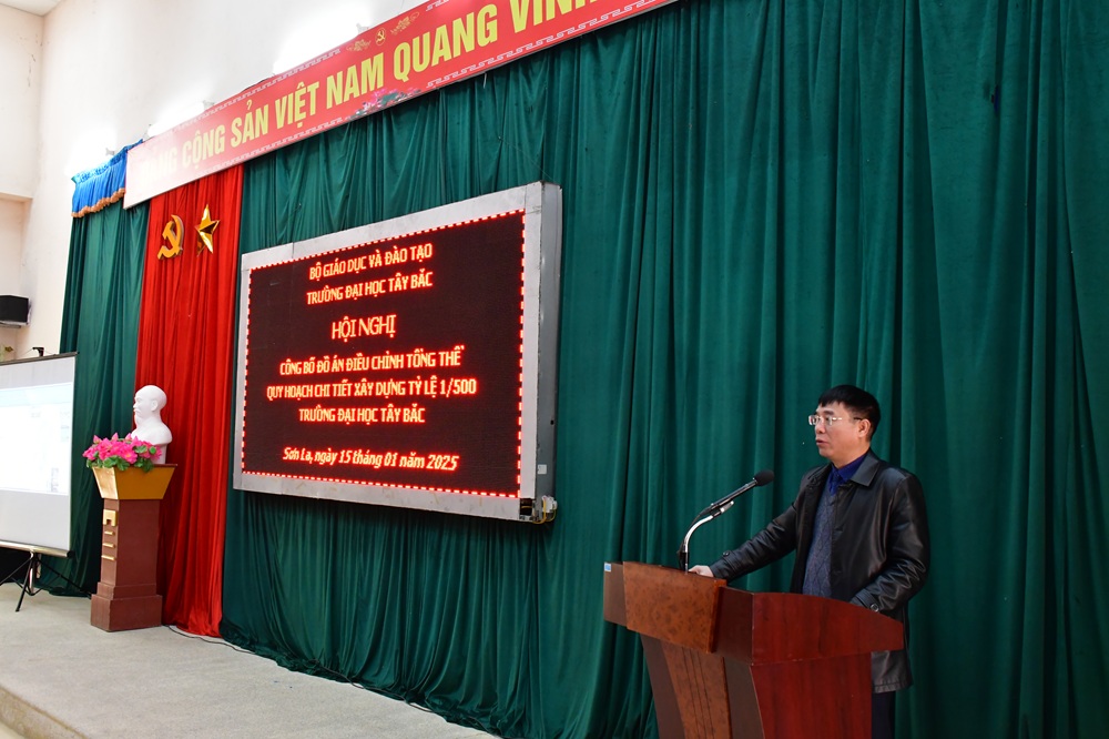 Hội nghị công bố Đồ án điều chỉnh tổng thể quy hoạch chi tiết xây dựng tỷ lệ 1/500 Trường Đại học Tây Bắc