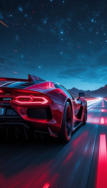 Supercar On Road Picture