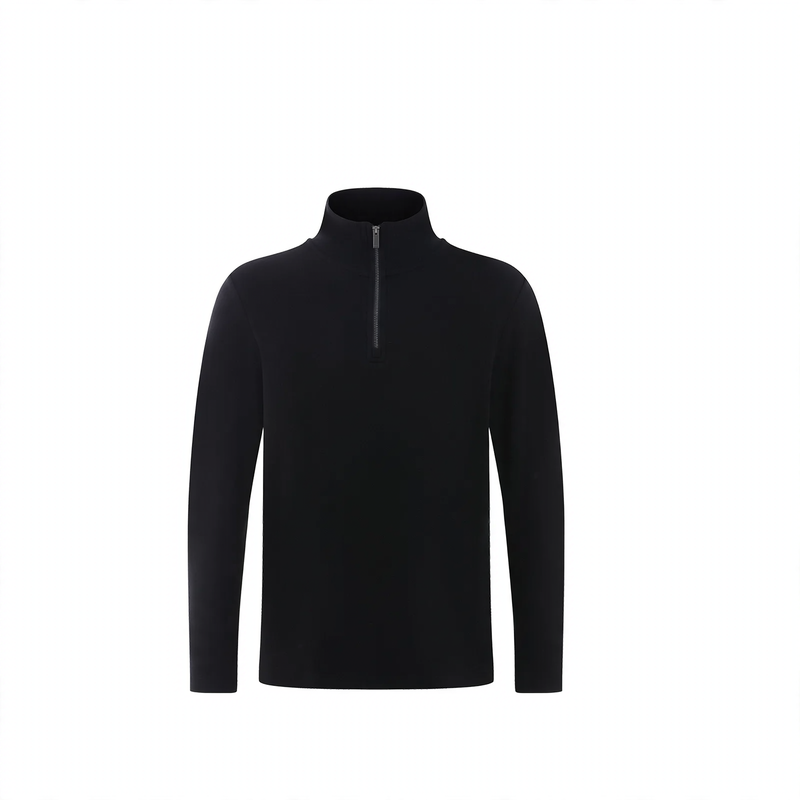 Herren-Pullover mit Stehkragen und Reißverschluss