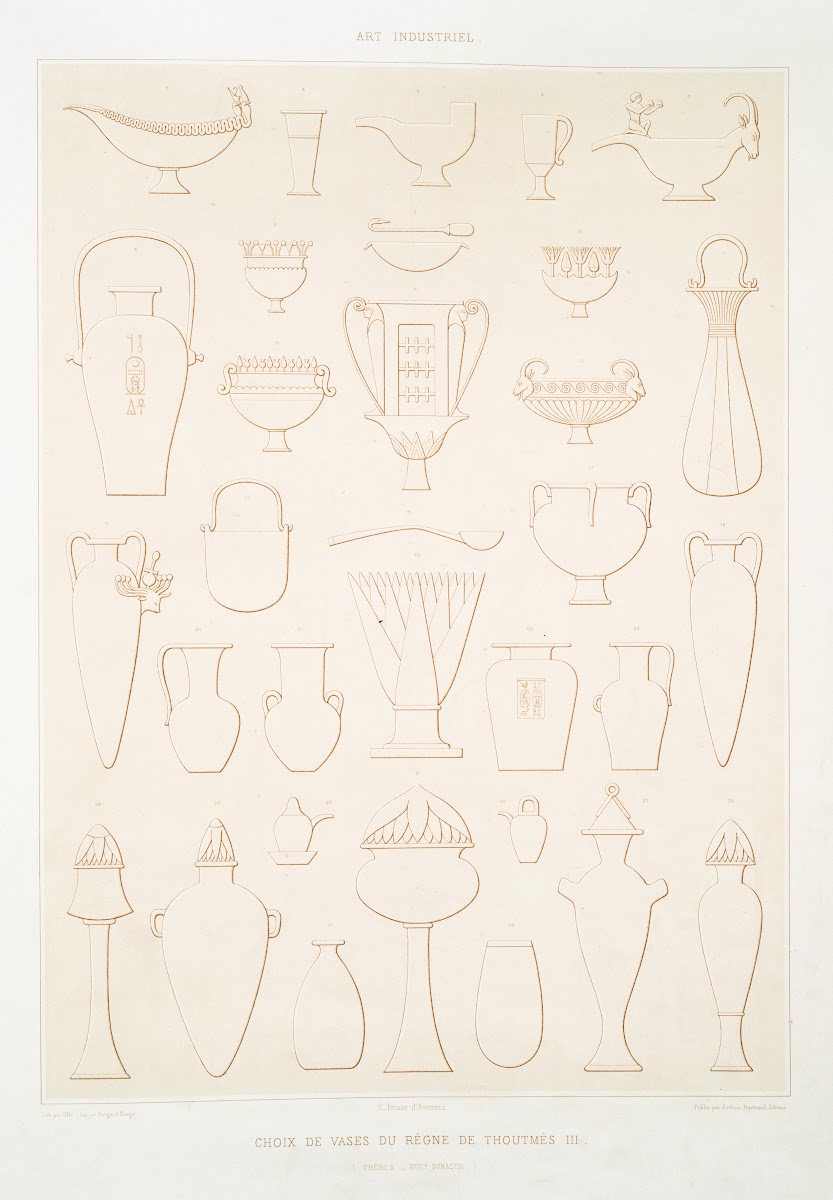 Art industriel choix de vases du règne de Thoutmès III Thèbes  XVIIIe dynastie 1