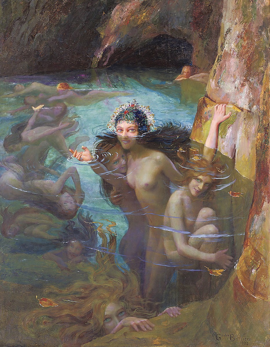 Sea Nymphs At A Grotto 1924
