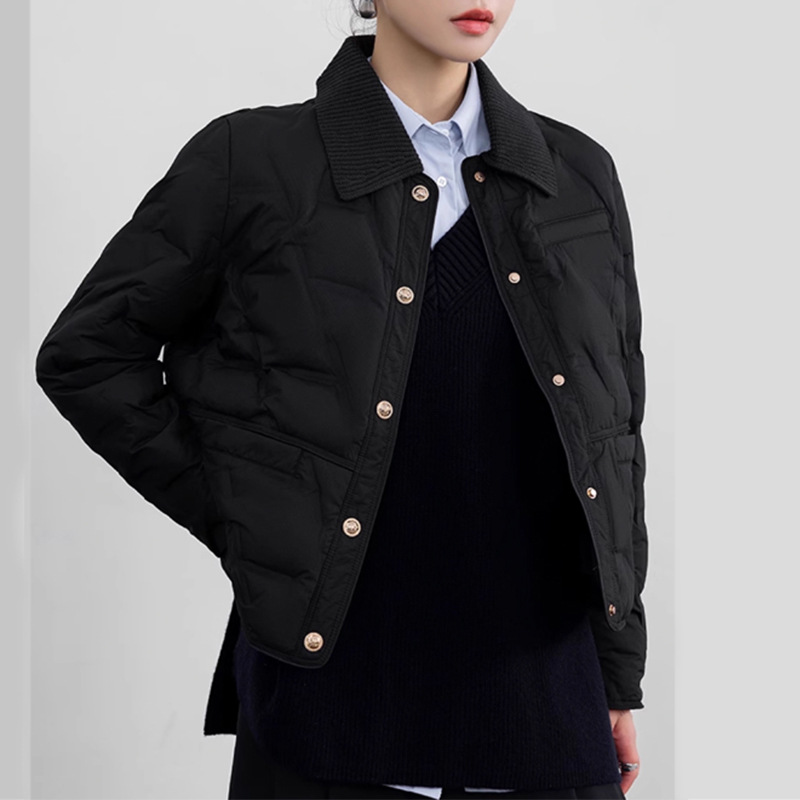 Lightweight short women's down jacket