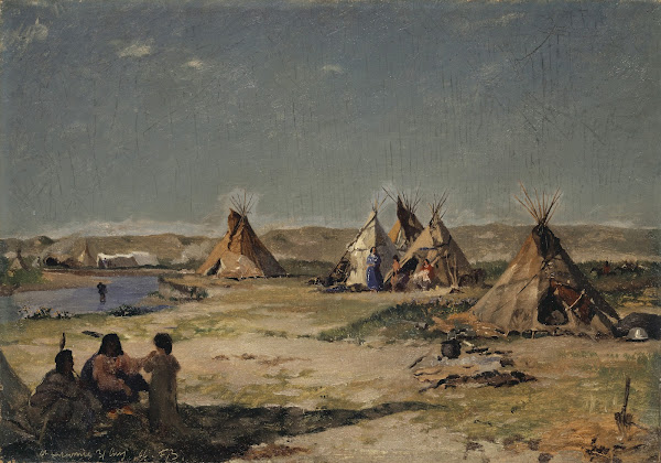 Tent Camp of the Indians at the Laramie 1866