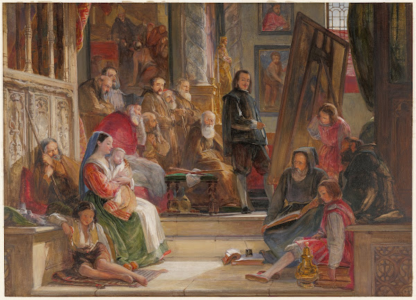 Murillo Painting the Virgin in the Franciscan Convent at Seville 1838