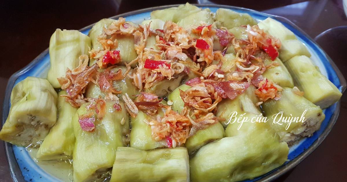 Cà tím hấp chan mắm gừng
