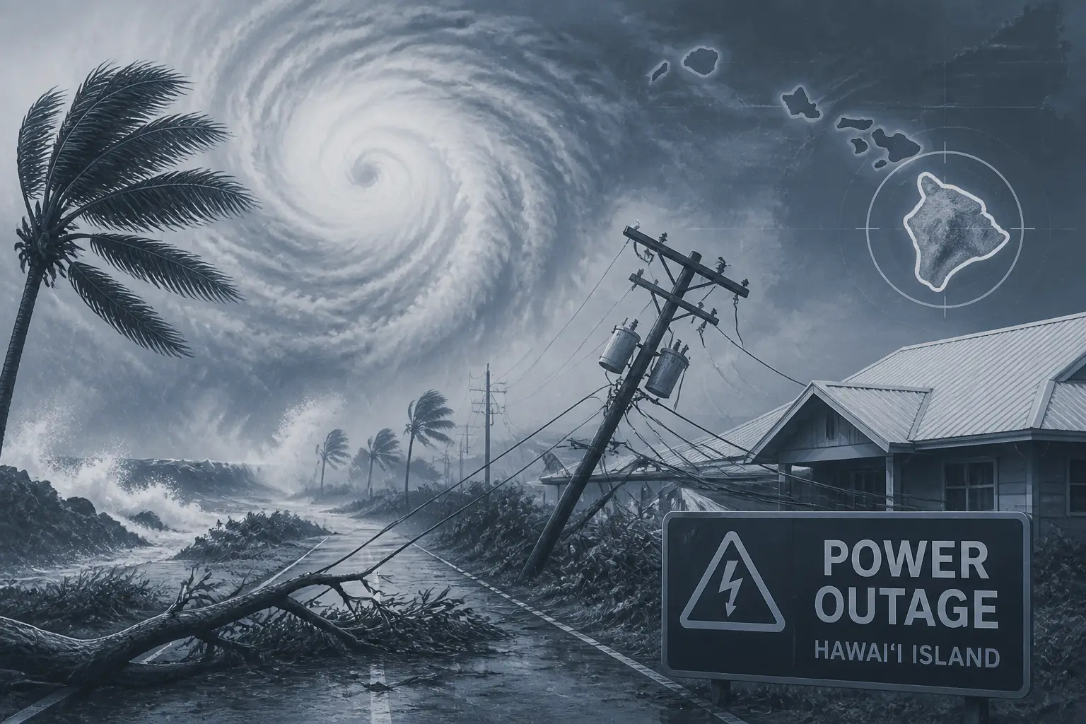 Editorial image for Tropical storm Lala causes damage and power outages on Hawaii’s Big Island