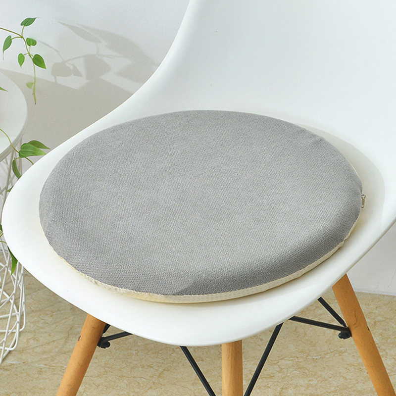 Round seat cushion made of cotton and linen