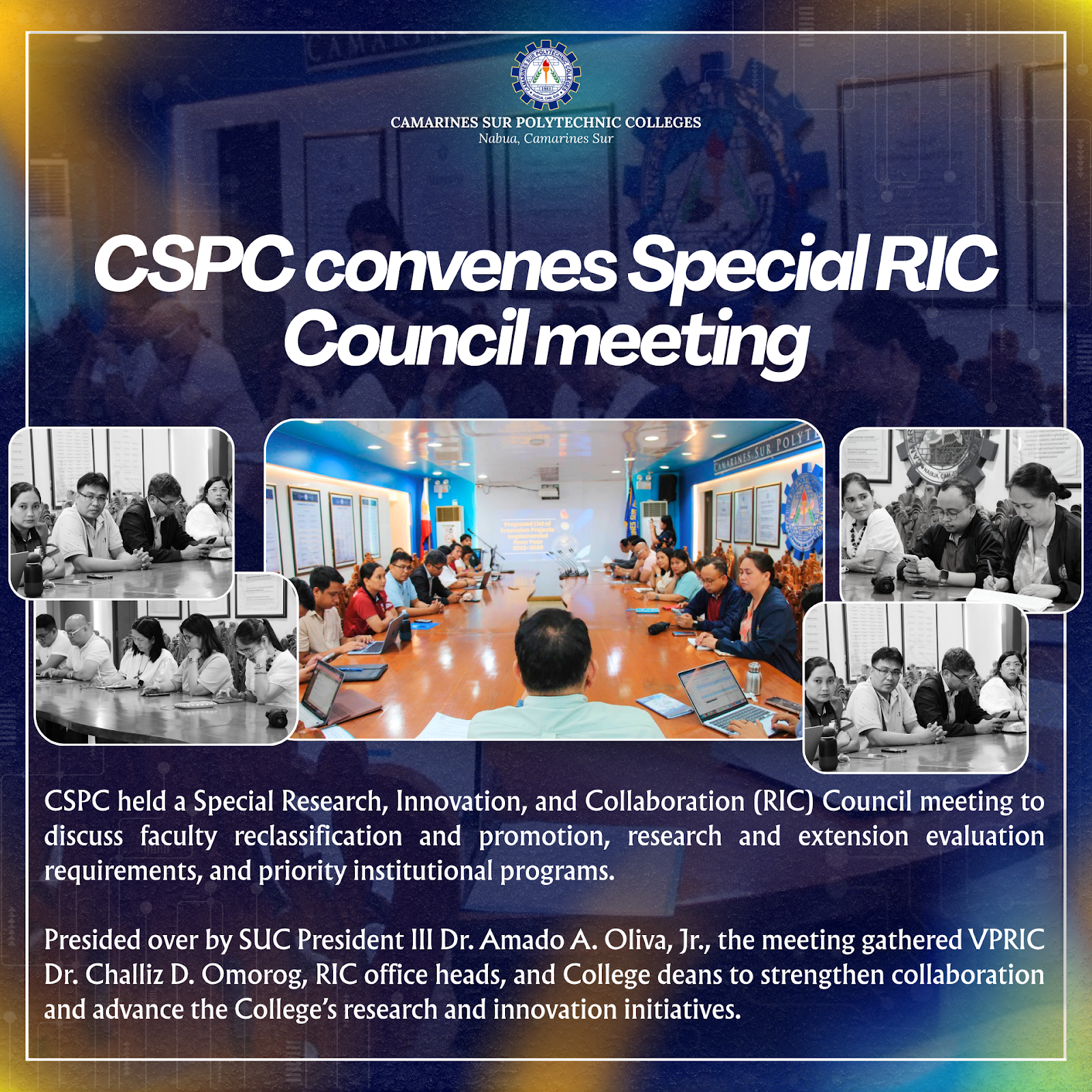 𝗖𝗦𝗣𝗖 𝗛𝗼𝗹𝗱𝘀 𝗦𝗽𝗲𝗰𝗶𝗮𝗹 𝗥𝗜𝗖 𝗖𝗼𝘂𝗻𝗰𝗶𝗹 𝗠𝗲𝗲𝘁𝗶𝗻𝗴