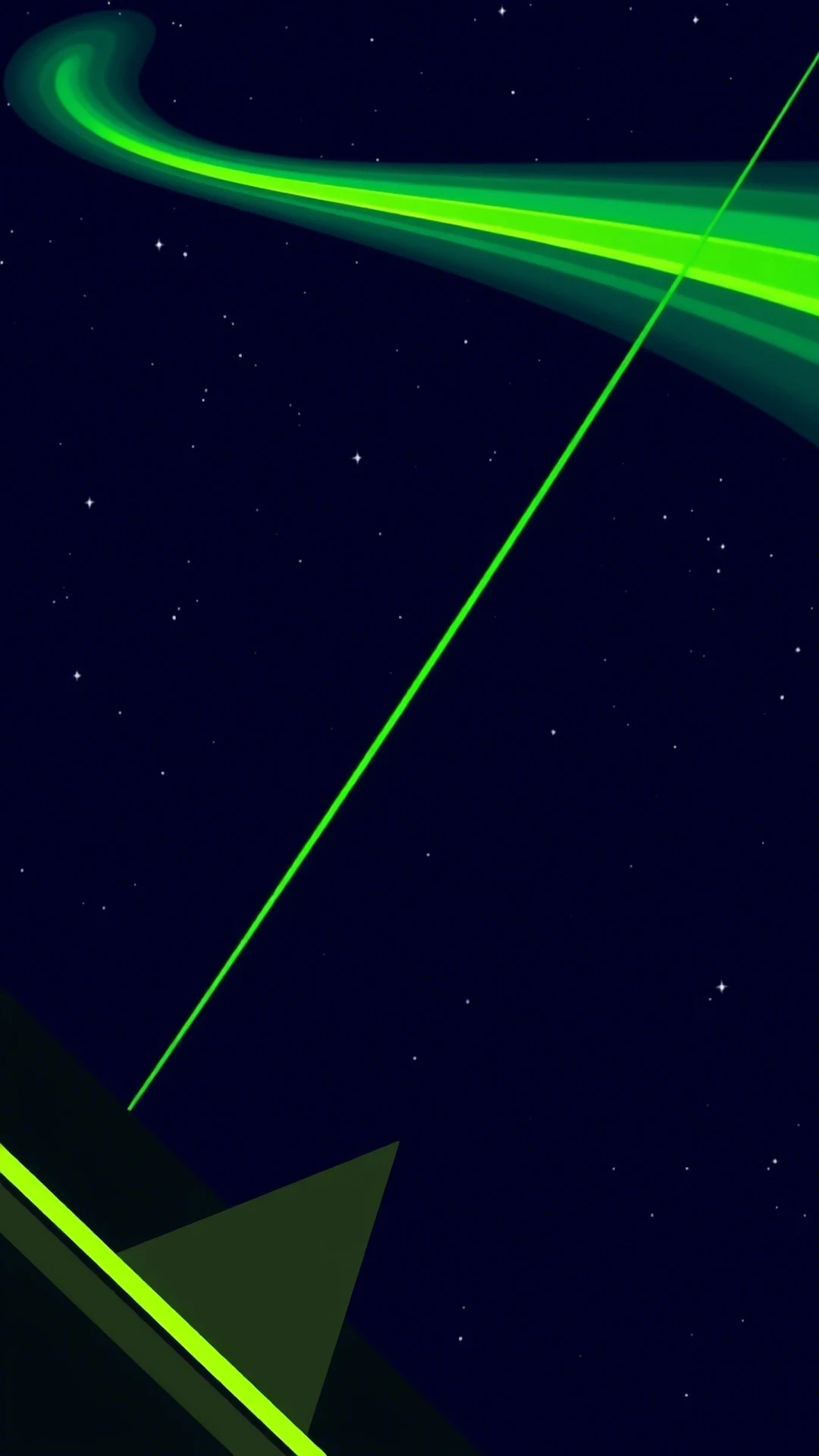 Neon Green Laser Beam Abstract Space Geometry Art - Free 4K mobile Wallpaper