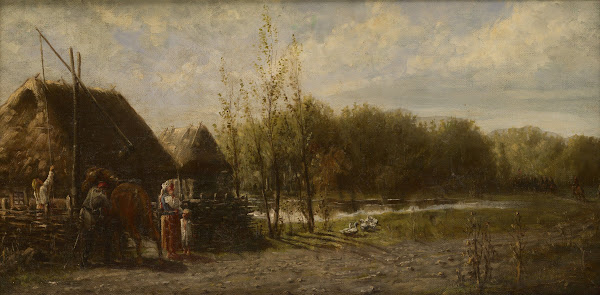 The rebel patrol on the outskirts 19th century