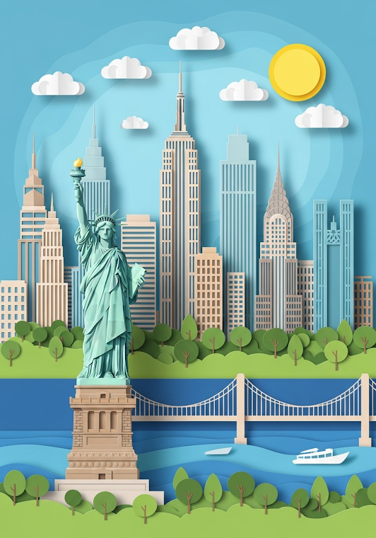 Paper Cutout New York City
