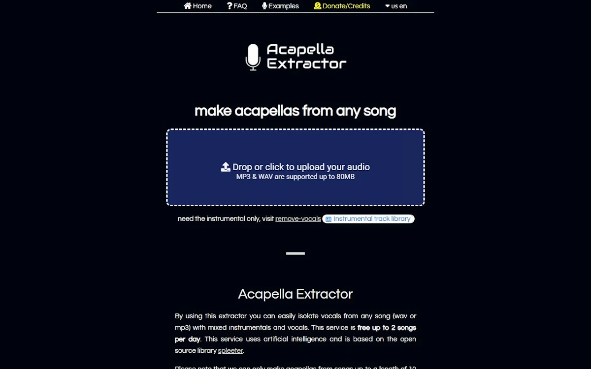 Captura de Acapella Extractor