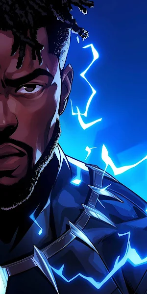 Black Panther, Marvel, Superhero, Artwork iPhone Wallpaper Background