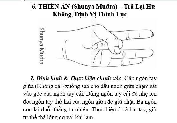 Thiên Ấn – Shunya Mudra