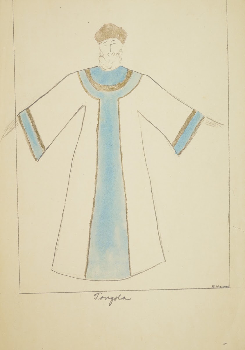 Run Little Chillun Tongola White robe with blue and gold stripes 1934 1943