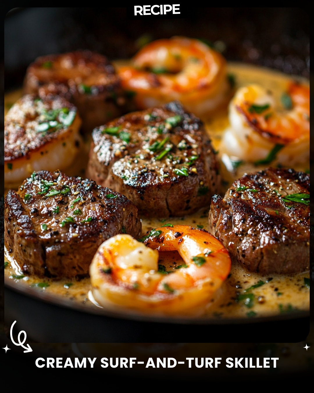 Creamy Surf-and-Turf Skillet