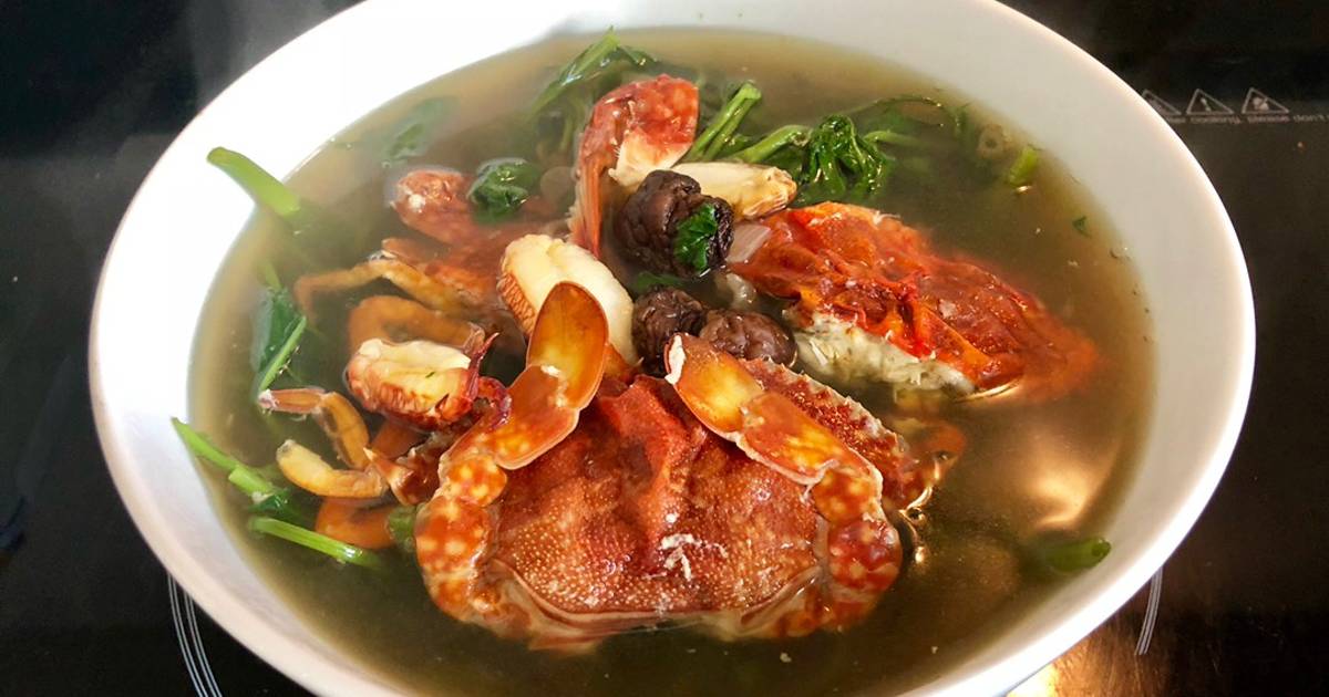 Canh ghẹ rau muống