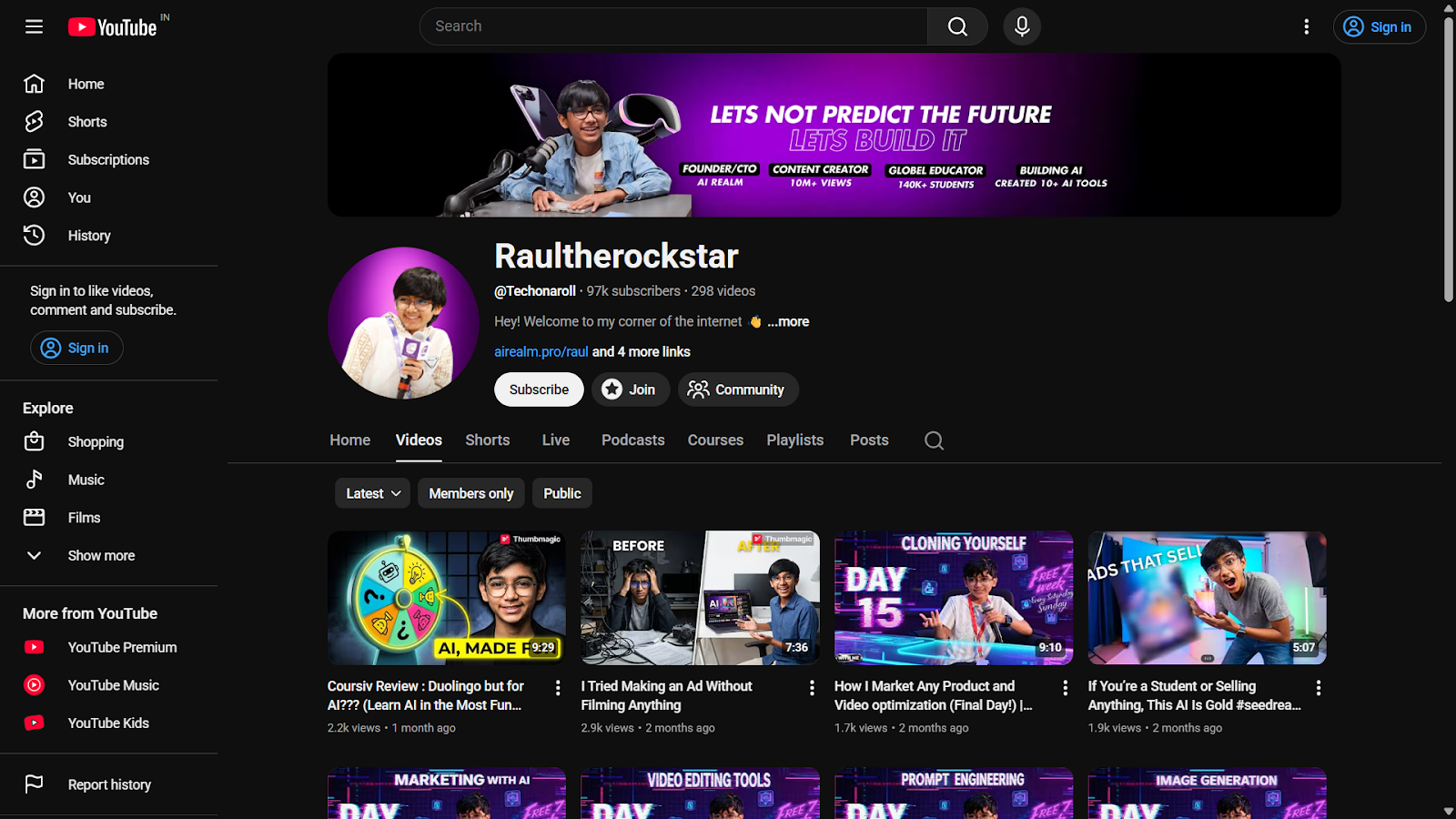 YouTube channel