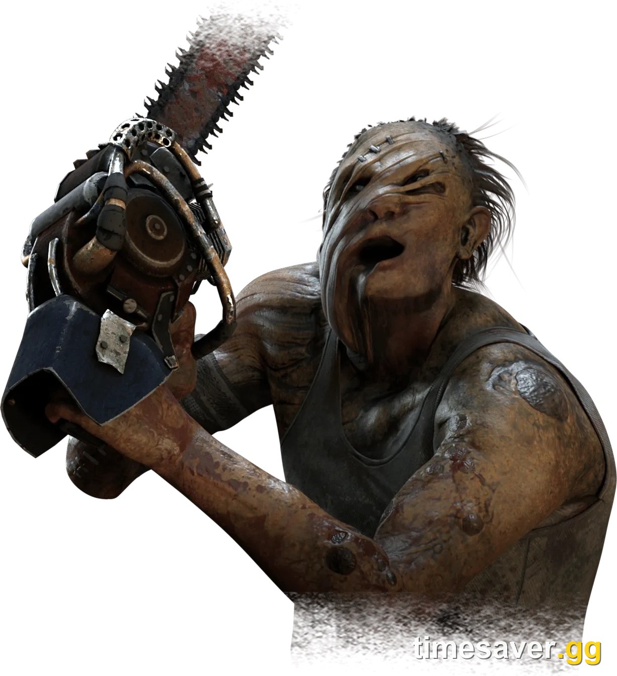 Dead by Daylight store render of The Hillbilly with his chainsaw raised