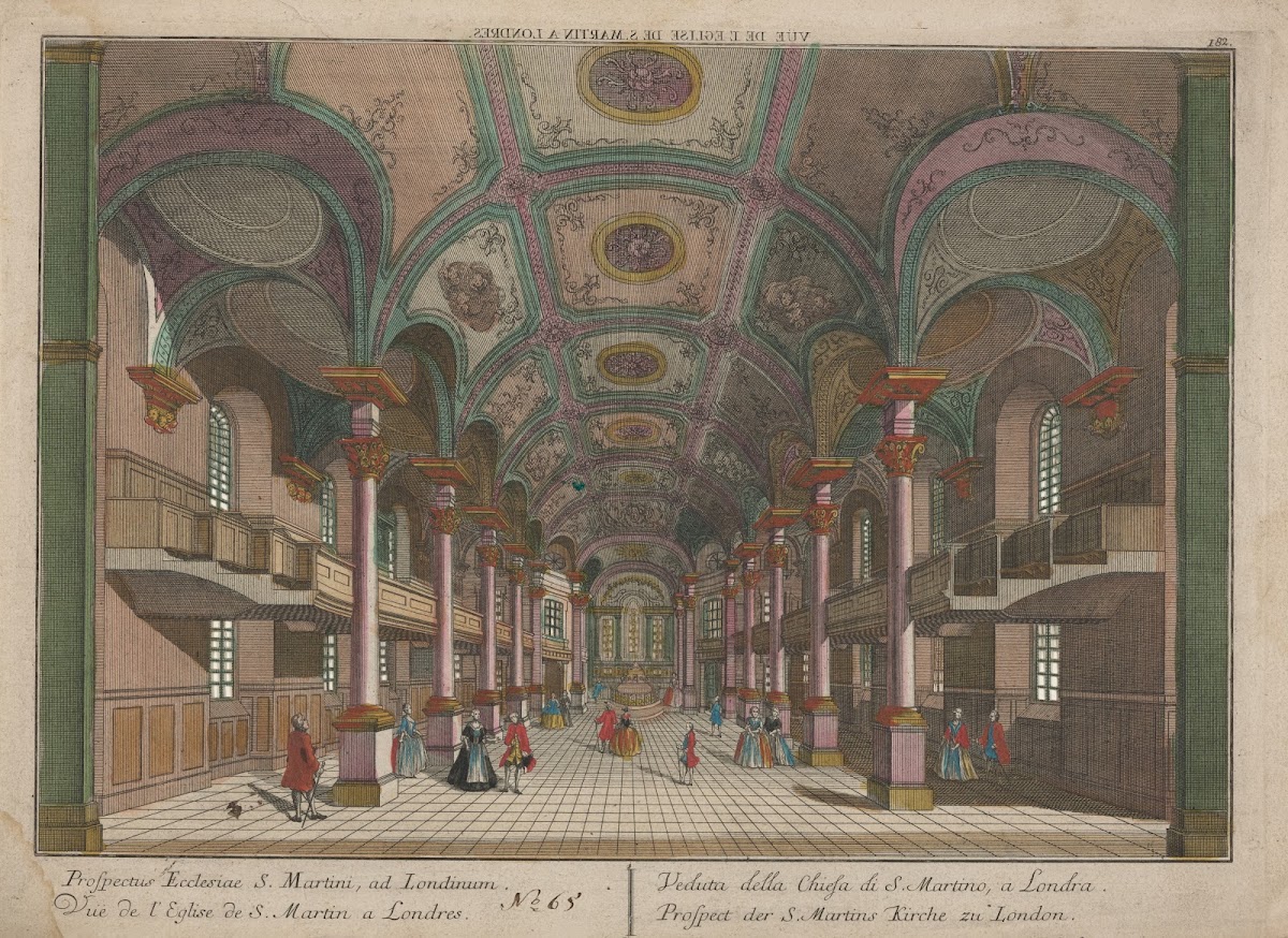 View of the Church of St Martin in London 1750