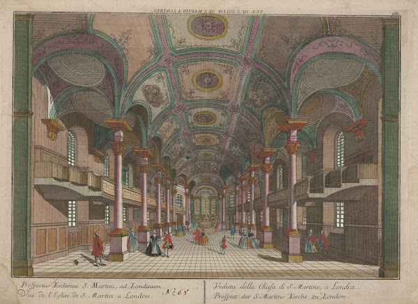 View of the Church of St Martin in London 1750
