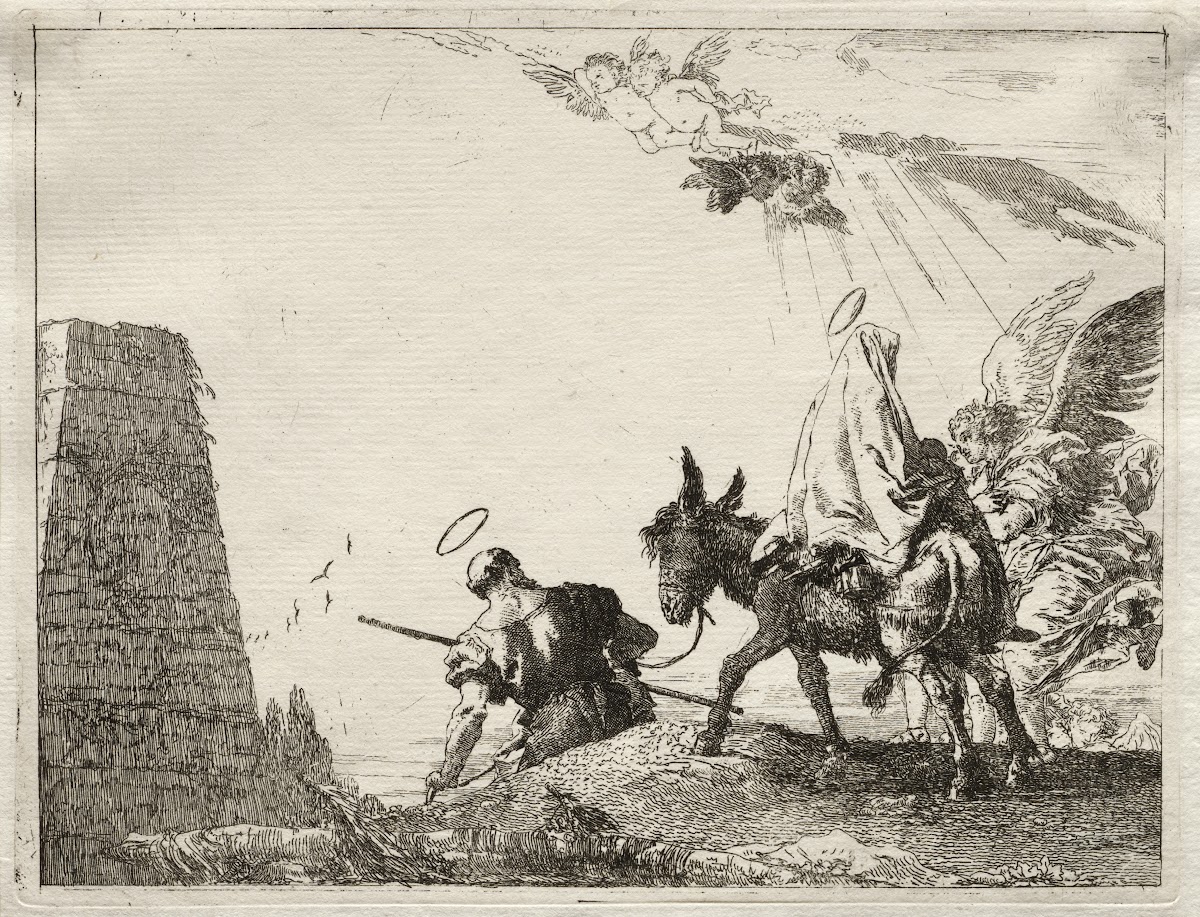 The Holy Family Passing near a Pyramid 17501753