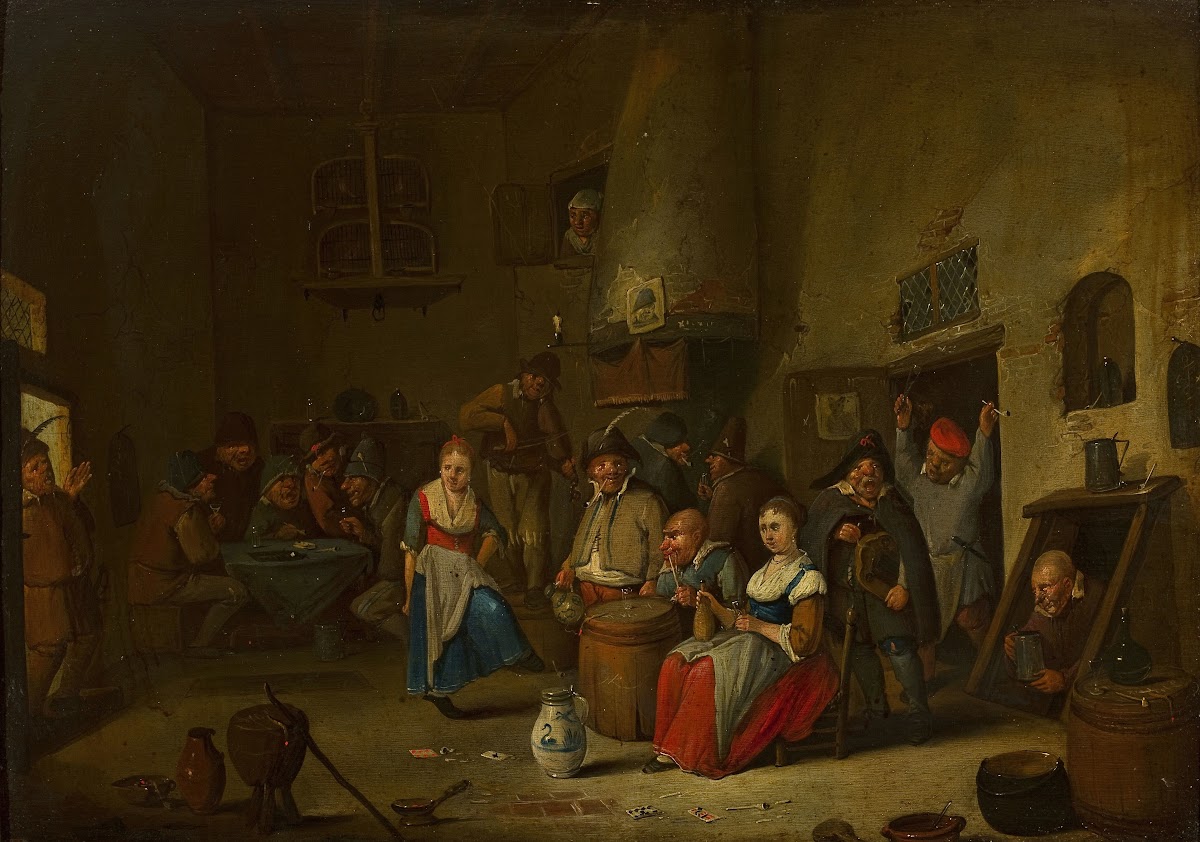 Merry making in a tavern