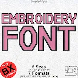 Stitch photo 4 of the Cornerita Embroidery Font embroidery design