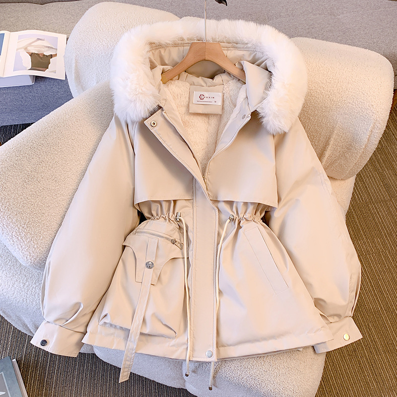 Damen-Winterjacke, tailliert, gefüttert, kurz