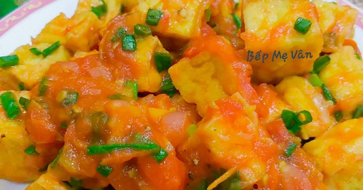 Đậu hủ chiên xốt cà chua
