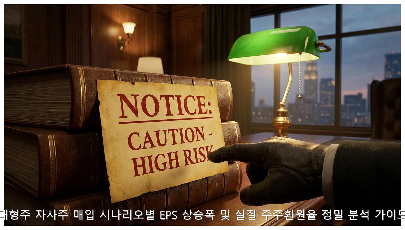 대형주 자사주 매입 시나리오별 EPS 상승폭 및 실질 주주환원율 정밀 분석 가이드 핵심 안내 및 분석 인포그래픽 (8)