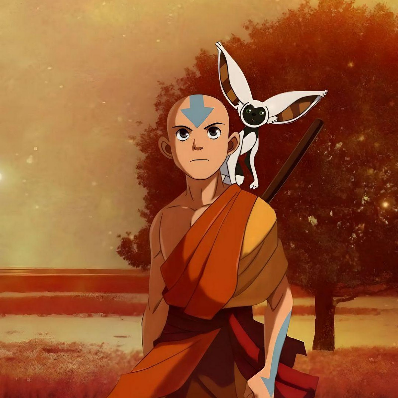 Download Aang and Momo from Avatar Full HD iPhone
