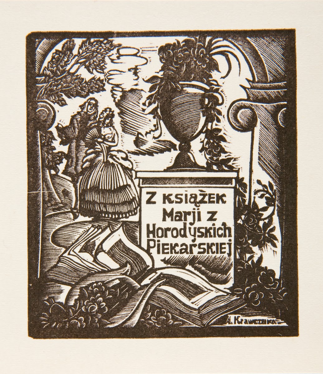 Ekslibris Marii Z Horodyskich Piekarskiej 1922