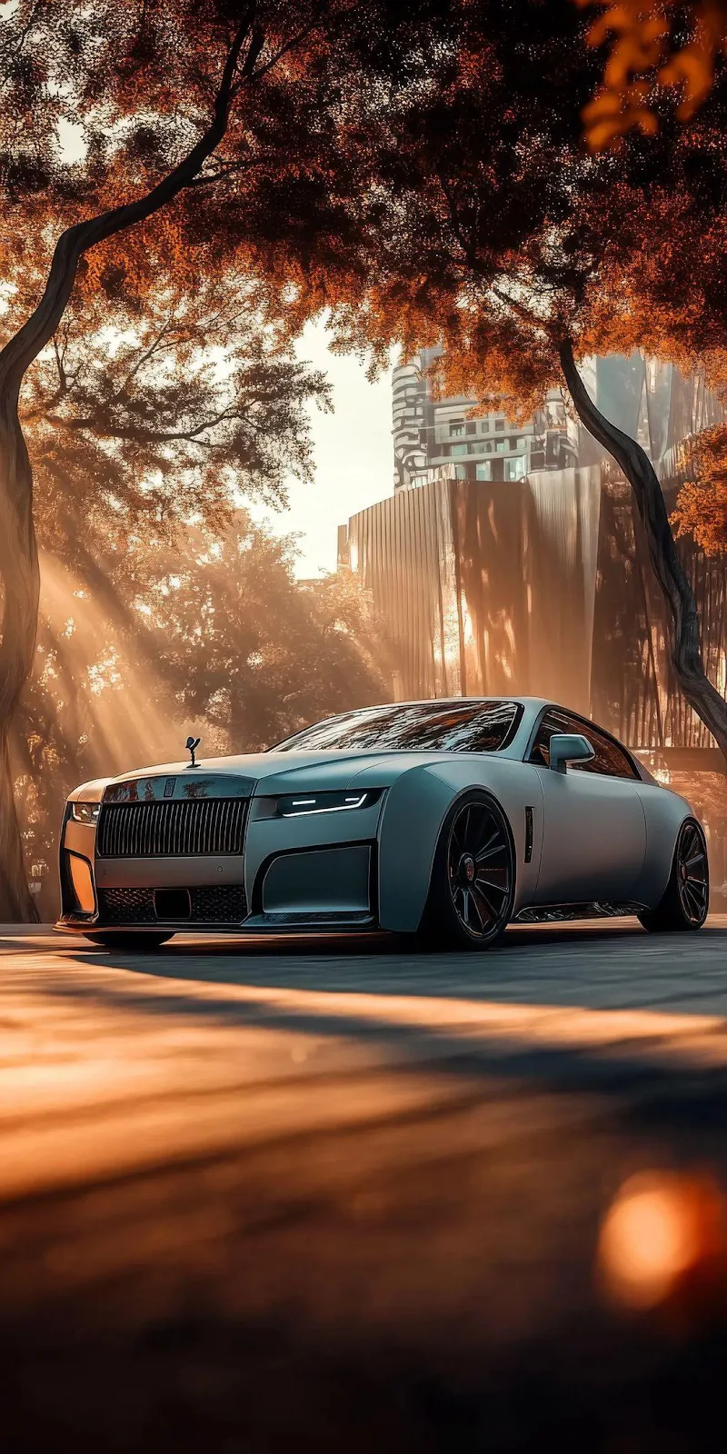 Futuristic Rolls-Royce Concept Coupe - Automotive Digital Art Full HD iPhone Wallpaper (1080x2159)