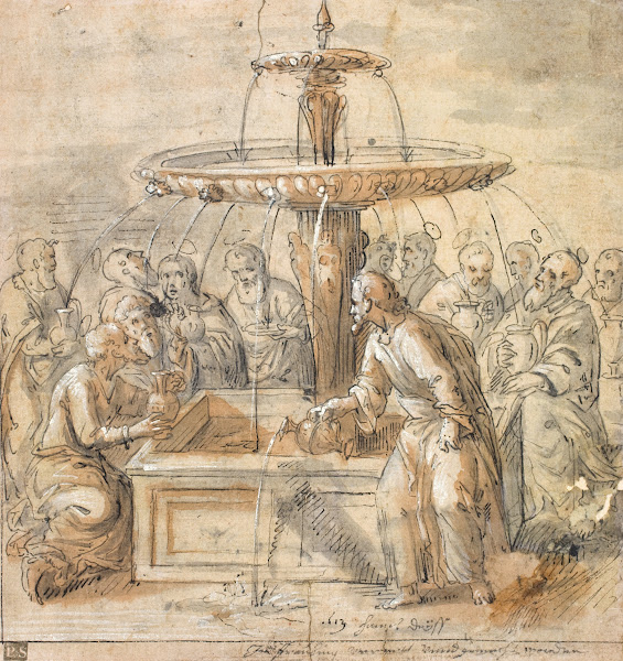 Helgener Med Krukker Omkring FontæNe 1500  1599